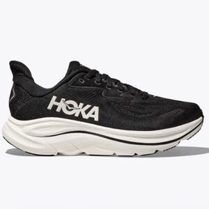 HOKA Black and White Running Shoes women’s 10